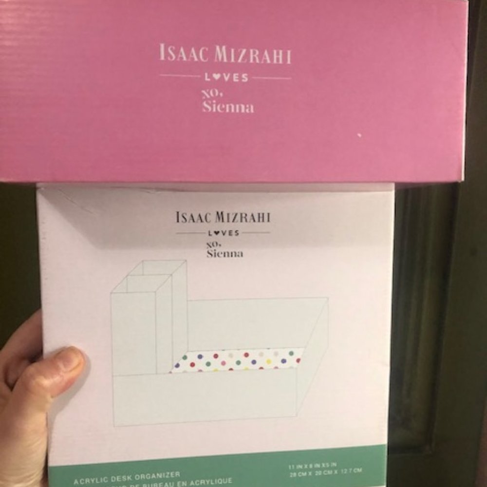 Isaac Mizrahi Acrylic Desk Organizer